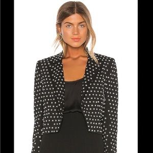 Michelle Mason Crystal Crop Blazer